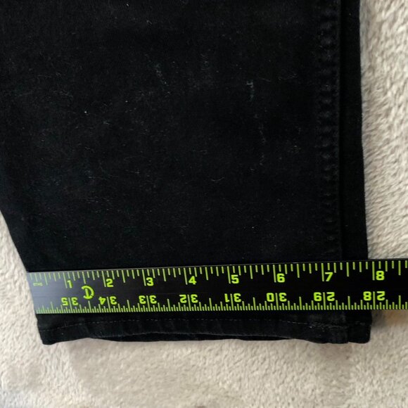 Lee Womens Jeans Size 16 Short Straight Leg Classic Black Denim Casual Stretch - Picture 8 of 14